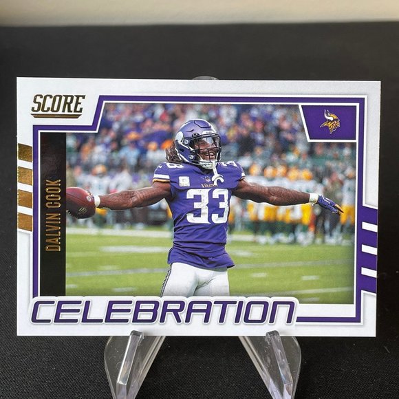 2022 Dalvin Cook Panini Gold Celebration Card #C-DC Minnesota Vikings - Picture 1 of 4